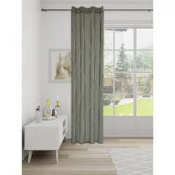 Vorhang HOMING "Talas" Gr. 1, grau (grau,weiß), B:140cm H:245cm, Polyester, Gardinen, Vorhang Talas