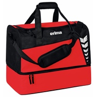 Erima Six Wings Sporttasche mit Bodenfach, rot/schwarz, L
