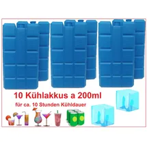 10 kühlakkus für kühltaschen Kühlakku 2er Set 15,5x8,5x2,5 cm blau