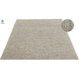 LeGer Home by Lena Gercke Wollteppich Ainhoa, handgewebt, Wolle, rechteckig, Höhe: 12 mm, einfarbig, Wolle, Teppich, Wohnzimmer, Schlafzimmer, Esszimmer beige 200 cm x 200 cm x 12 mm