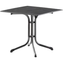 Sieger Boulevard-Klapptisch mit vivodur-Platte 80 x 80 x 73 cm eisengrau/schieferdekor anthrazit