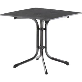 Sieger Boulevard-Klapptisch mit vivodur-Platte 80 x 80 x 73 cm eisengrau/schieferdekor anthrazit
