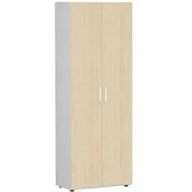 Geramöbel Garderobenschrank Flex 80 x 216 x 42 cm Ahorn/Lichtgrau