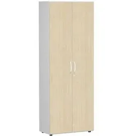 Geramöbel Garderobenschrank Flex 80 x 216 x 42 cm Ahorn/Lichtgrau