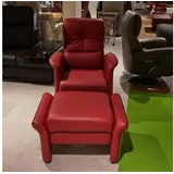 himolla Relaxsessel Relaxsessel mit Hocker 6001 Leder 24 Longlife Carrara Kirsche rot