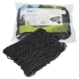 Relaxdays Anhängernetz Gepäcknetz, dehnbar bis 3x2 Meter, schwarz