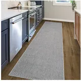 my home Teppich Venedig auch als Läufer erhältlich, rechteckig, Höhe: 4 mm, In- und Outdoor geeignet, Sisal-Optik, Wetterfest & UV-beständig grau 67 cm x 230 cm x 4 mm