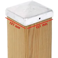 25 x PFOSTENKAPPE PYRAMIDE 101 x 101 MM STAHL FEUERVERZINKT