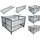 Micoland Kinderbett Zwillingsbett 120 x 120 cm massiv grau