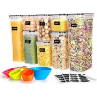 Luxuskollektion Vorratsdosen Set 8-teilig luftdicht BPA-frei 14L Kapazität Organizer
