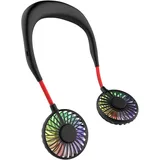 nsihing Mini USB-Ventilator Nackenventilator, tragbarer Mini-USB-Ventilator rot|schwarz
