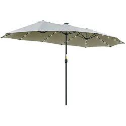 Outsunny Sonnenschirm Polyester-Gewebe, Metall