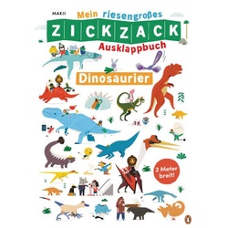 Mein riesengroßes ZICKZACK Ausklappbuch – Dinosaurier