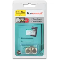 fix-o-moll Neodym Magnete Kegel 15mm silber