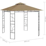 vidaXL Pavillon 3 x 3 m taupe 313913