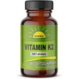 Vitamin K2 (Menachinon MK7 all-trans), 365 Softgelkapseln (Vitamin K2 gelöst in Olivenöl für optimale Bioverfügbarkeit), ohne Zusätze, Bonemis®