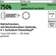 F. REYHER Nchfg. GmbH & Co. KG Bohrschraube DIN 7504 6-kt-Flanschkopf K 6,3 x 19 500 Stück