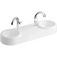 Vitra Liquid Doppelwaschtisch 7313B403-0041 119x39,5x15cm, ohne Überlauf, weiß hochglanz