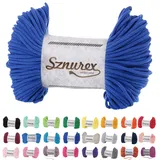 Makramee Garn 5mm x 100m Baumwollschnur Perfekt für DIY, Garn für Makramee-Schnur über 50 Farben Oeko-TEX Zertifiziert - Baumwollkordel, Baumwollgarn mit Polyesterkern