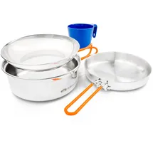 GSI Outdoors Glacier Edelstahl 1 Person Mess Küchenutensilien-Set für Erwachsene, Unisex, Mehrfarbig, Einheitsgröße