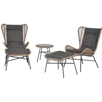 VCM ebuy24 Thame Gartenset mit 5 Teilen mit Kissen