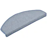 vidaXL Treppenmatten 15 Stk. Hellgrau und Blau 65x24x4 cm