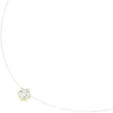 Smart Jewel Collier SMART JEWEL "schwebender Stein, Zirkonia, Silber 925", gold, Halsketten, Damen, 45cm, Silber 925 (Sterlingsilber), Collier