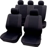 PETEX Sydney Sitzbezug 11teilig Polyester Schwarz Fahrersitz, Beifahrersitz, Rücksitz
