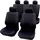 PETEX Sydney Sitzbezug 11teilig Polyester Schwarz Fahrersitz, Beifahrersitz, Rücksitz