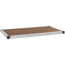 vidaXL Gartendusche mit Brauner Bodenplatte 220 cm 3070791