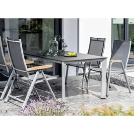 Kettler Cirrus Multipositionssessel 62 x 70 x 109 cm silber/anthrazit-grau 0100301-0100