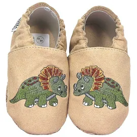 HOBEA-Germany Kinderschuhe RecyStep Dino beige 18/19 (6 - 12 Monate) Gripwalksohle