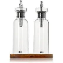 AdHoc AromaPour Öl- und Essigspender Set 300 ml 3-tlg. Edelstahl und Glas
