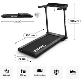 Zipro Laufband Pacto Schwarz