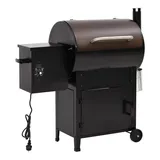 vidaXL Pelletgrill 104 cm mit Schornstein schwarz