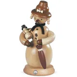 Müller Mueller Räuchermann Schneefrau, 23 cm hoch, original Erzgebirge Seiffen