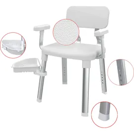 Bischof Duschhocker Splash Deluxe mit schwenkbarer Ablage 28x21cm weiß