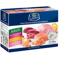 Dehner Premium Nassfutter, für Katzen, je 4 x Lamm
