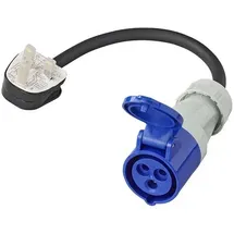 PRO PLUS Adapter mit CEE-Stecker und UK-Steckdose, UK ProPlus 373522DE, Kabellänge 40 cm, 16 A, 230 V
