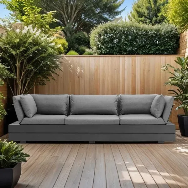 Solpuri Boxx Gartensofa Aluminium/Acryl Dunkelgrau