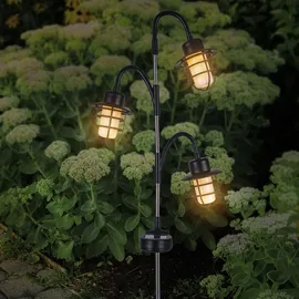 Lumi Jardin Solarleuchte Kunststoff Höhe 74 cm 1 Stück schwarz