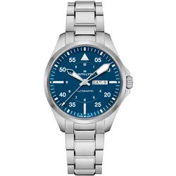 Hamilton H64635140 Herrenuhr Khaki Aviation Pilot Day Date Automatik Stahl