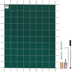 VEVOR Rechteckige Schwimmbadabdeckung 5,5X10,9M für alle Arten von Pools wie Haus, Garten, Hotel, Technik, um Ihren Pool besser zu schützen Grün Winter Outdoor geeignet