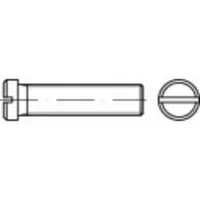 TOOLCRAFT Flachkopfschrauben M4 6 mm Schlitz DIN 920 Stahl 100 Stück