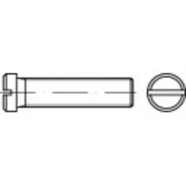 TOOLCRAFT Flachkopfschrauben M4 6 mm Schlitz DIN 920 Stahl 100 Stück