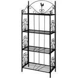 vidaXL Pflanzentreppe 61,5 x 33 x 153 cm Schwarz