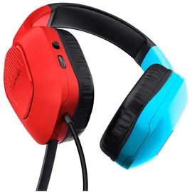 Trust GXT 416S Zirox Federleichtes Gaming-Headset, Schwarz/Cyan/Rot