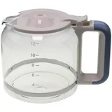 Generisch Glaskanne kompatibel mit/Ersatzteil für Ariete AT4066009000 1342 Kaffeemaschine Vintage blau
