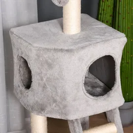 PawHut Kratzbaum mit Katzenhöhle 60 x 48 x 122 cm hellgrau