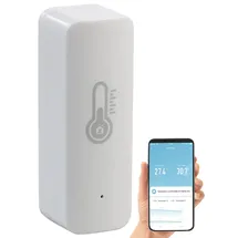Luminea Home Control WLAN-Temperatur- & Luftfeuchtigkeits-Sensor mit App & Sprachsteuerung